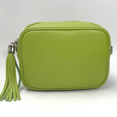 GEMMA Crossbody Leather Bag - Lime Green